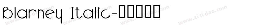 Blarney Italic字体转换